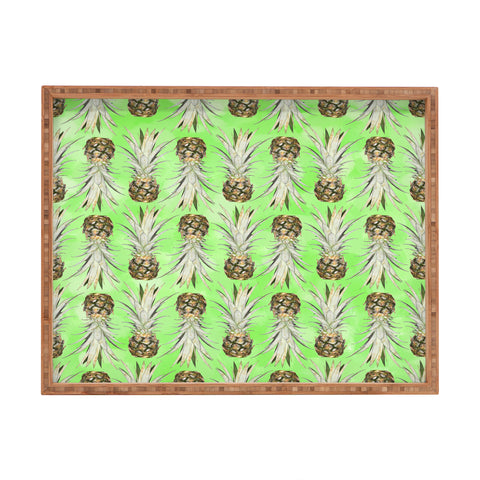 Lisa Argyropoulos Pineapple Jungle Green Rectangular Tray