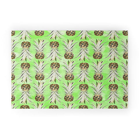 Lisa Argyropoulos Pineapple Jungle Green Welcome Mat