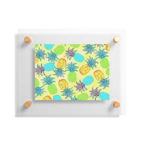 Lisa Argyropoulos Pineapple Pandemonium Yellow Floating Acrylic Print