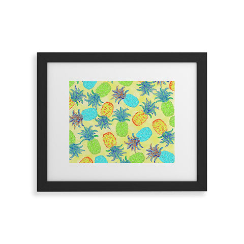 Lisa Argyropoulos Pineapple Pandemonium Yellow Framed Art Print