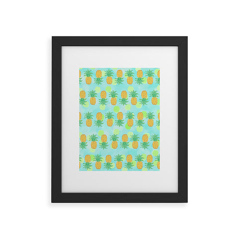 Lisa Argyropoulos Pineapples And Polka Dots Framed Art Print