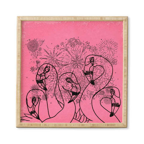 Lisa Argyropoulos Pink Flamingos Framed Wall Art