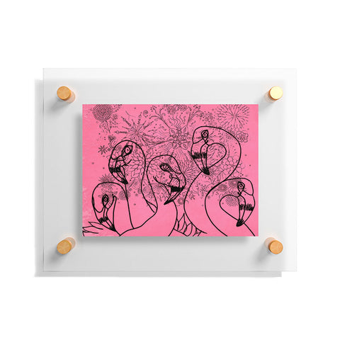 Lisa Argyropoulos Pink Flamingos Floating Acrylic Print