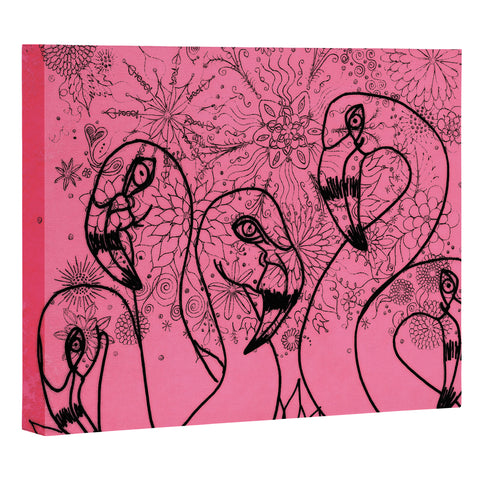 Lisa Argyropoulos Pink Flamingos Art Canvas