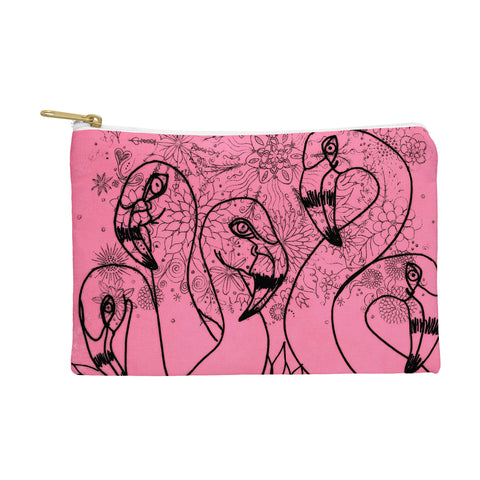 Lisa Argyropoulos Pink Flamingos Pouch
