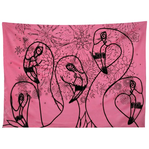 Lisa Argyropoulos Pink Flamingos Tapestry