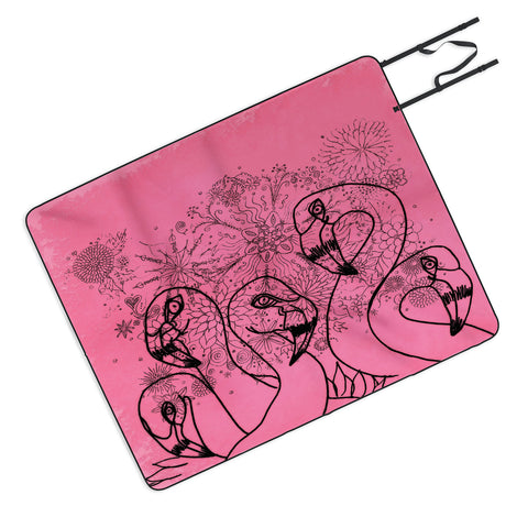 Lisa Argyropoulos Pink Flamingos Picnic Blanket