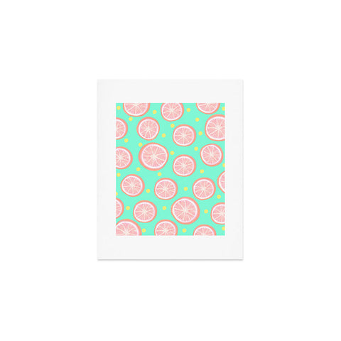 Lisa Argyropoulos Pink Grapefruit and Dots Art Print