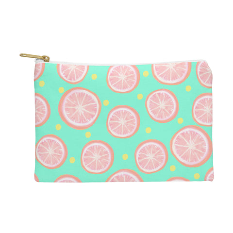 Lisa Argyropoulos Pink Grapefruit and Dots Pouch
