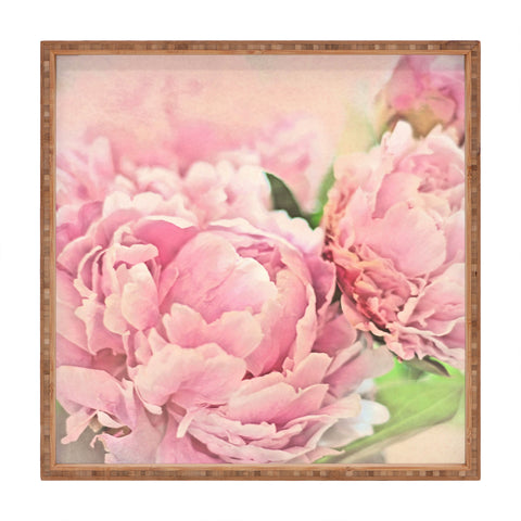 Lisa Argyropoulos Pink Peonies Square Tray