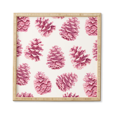 Lisa Argyropoulos Pink Pine Cones Framed Wall Art