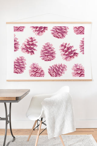 Lisa Argyropoulos Pink Pine Cones Art Print And Hanger