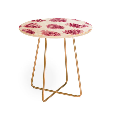 Lisa Argyropoulos Pink Pine Cones Round Side Table