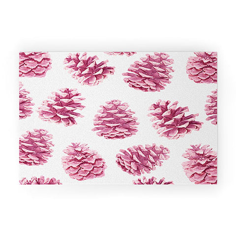Lisa Argyropoulos Pink Pine Cones Welcome Mat