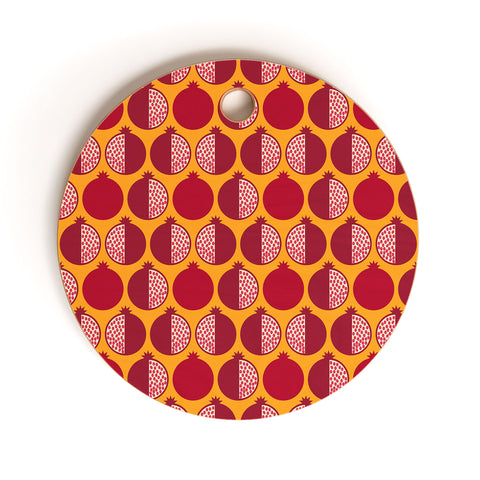 Lisa Argyropoulos Pomegranate Line Up II Cutting Board Round
