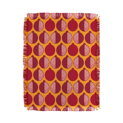 Lisa Argyropoulos Pomegranate Line Up II Throw Blanket