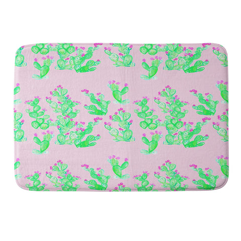 Lisa Argyropoulos Prickly Pear Spring Pink Memory Foam Bath Mat