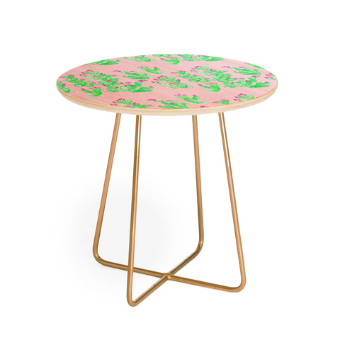 Lisa Argyropoulos Prickly Pear Spring Pink Round Side Table