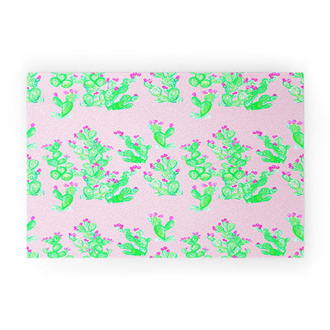 Lisa Argyropoulos Prickly Pear Spring Pink Welcome Mat