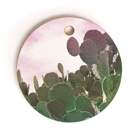 Lisa Argyropoulos Prickly Pink Cutting Board Round