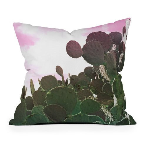 Lisa Argyropoulos Prickly Pink Throw Pillow