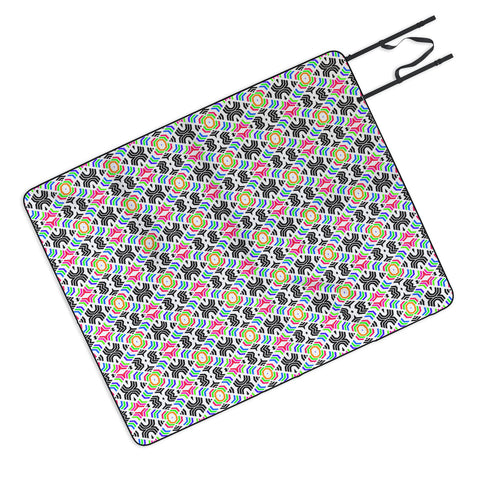 Lisa Argyropoulos Rainbow Maze Picnic Blanket