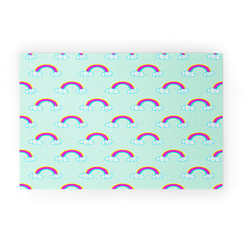 Lisa Argyropoulos Rainbows Mint Welcome Mat