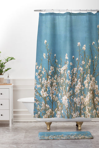 Lisa Argyropoulos Reaching For Spring Shower Curtain And Mat