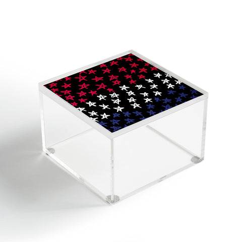 Lisa Argyropoulos Red White And Blue Stars Night Acrylic Box