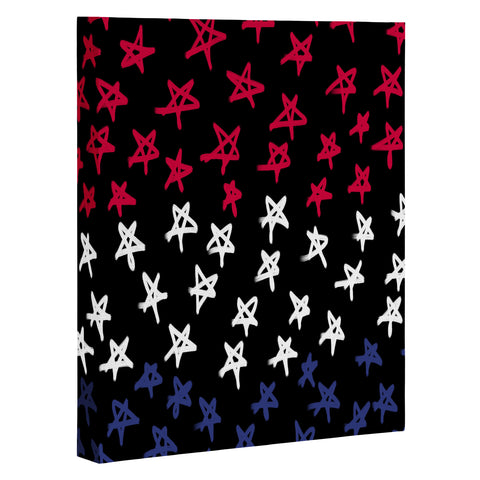 Lisa Argyropoulos Red White And Blue Stars Night Art Canvas