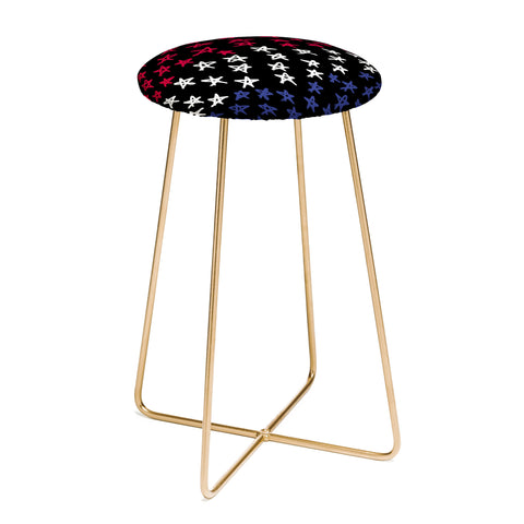 Lisa Argyropoulos Red White And Blue Stars Night Counter Stool