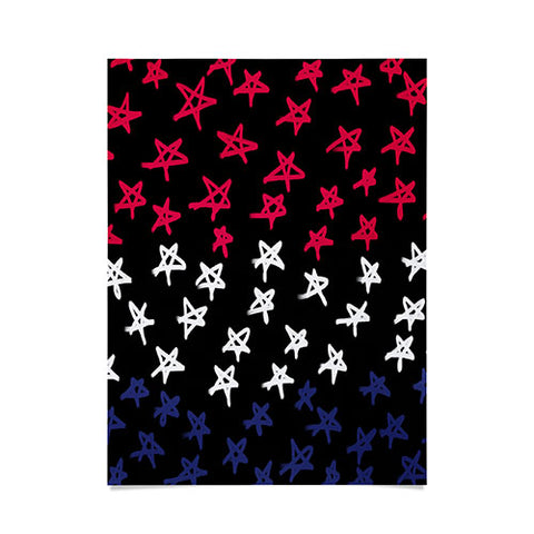Lisa Argyropoulos Red White And Blue Stars Night Poster