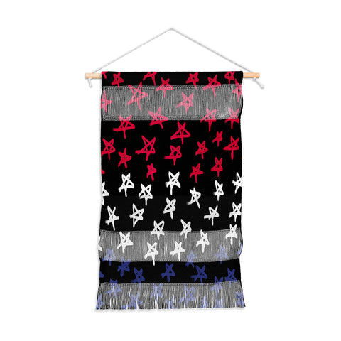 Lisa Argyropoulos Red White And Blue Stars Night Wall Hanging Portrait