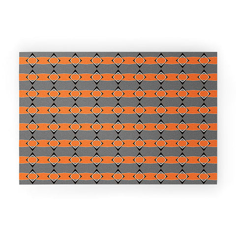 Lisa Argyropoulos Retro Stripe In Sunset Welcome Mat