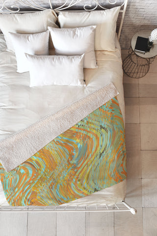 Lisa Argyropoulos Rustic Waves Fleece Throw Blanket