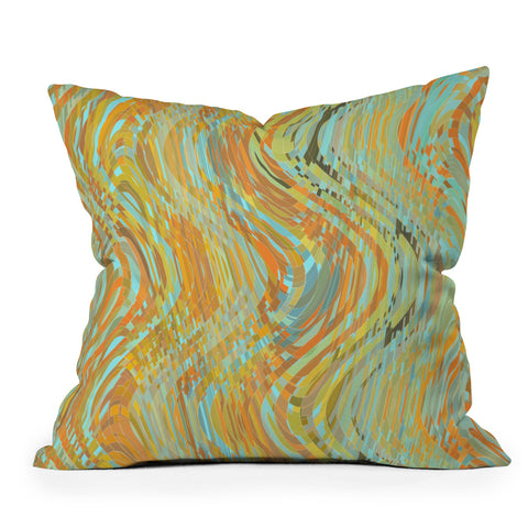 Lisa Argyropoulos Rustic Waves Throw Pillow