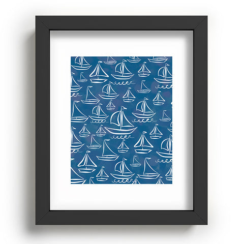 Lisa Argyropoulos Sail Away Blue Recessed Framing Rectangle