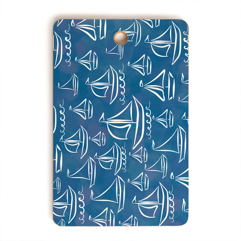 Lisa Argyropoulos Sail Away Blue Cutting Board Rectangle