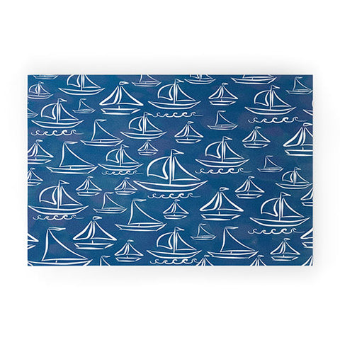 Lisa Argyropoulos Sail Away Blue Welcome Mat