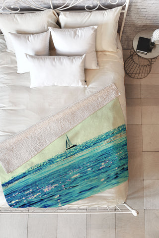 Lisa Argyropoulos Sailin Fleece Throw Blanket