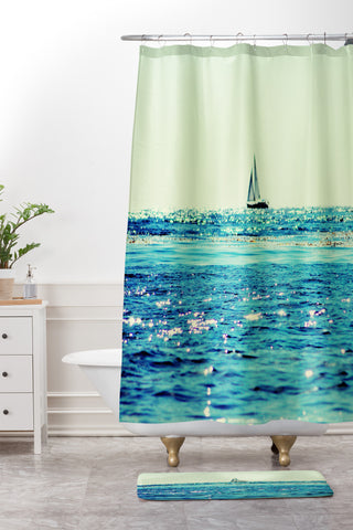Lisa Argyropoulos Sailin Shower Curtain And Mat