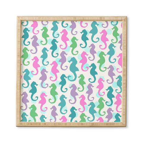 Lisa Argyropoulos Seahorses and Bubbles Spring Framed Wall Art