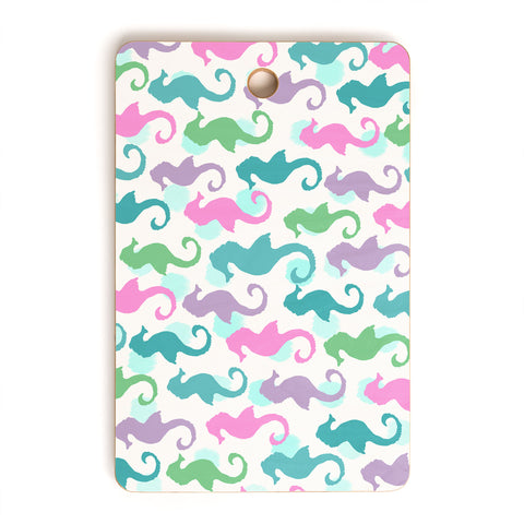 Lisa Argyropoulos Seahorses and Bubbles Spring Cutting Board Rectangle