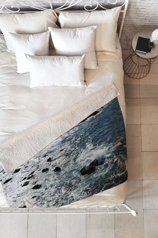 Lisa Argyropoulos Shimmering Mazatlan Sea Fleece Throw Blanket