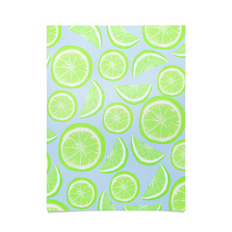 Lisa Argyropoulos Simply Lime Blue Poster