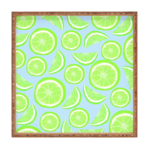 Lisa Argyropoulos Simply Lime Blue Square Tray