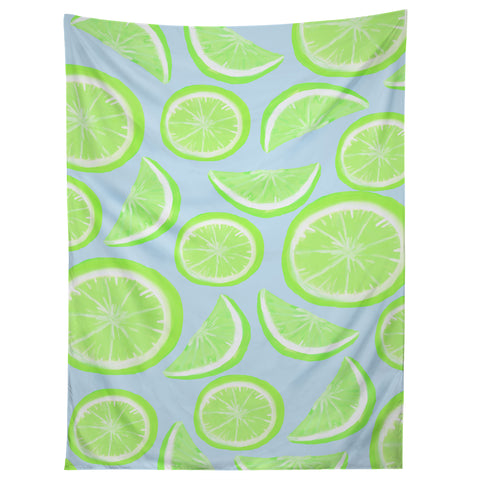 Lisa Argyropoulos Simply Lime Blue Tapestry