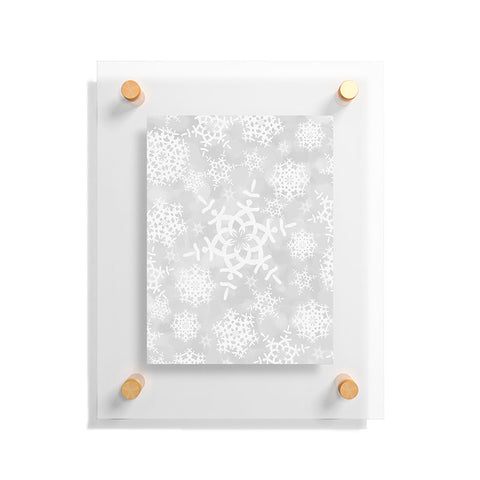 Lisa Argyropoulos Snow Flurries in Gray Floating Acrylic Print