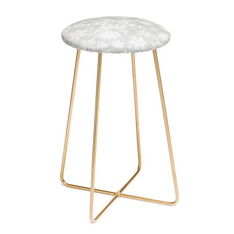 Lisa Argyropoulos Snow Flurries in Gray Counter Stool