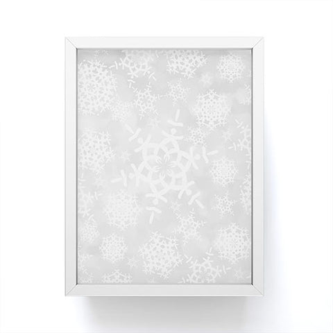 Lisa Argyropoulos Snow Flurries in Gray Framed Mini Art Print